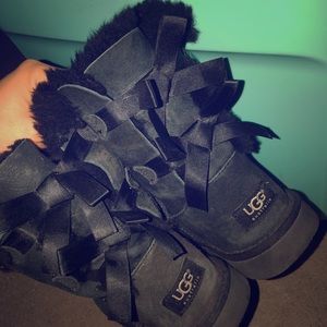 Black Bow UGG boots